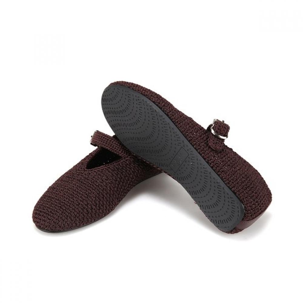 Barbara Handmade Knit Mary Jane Flat 0.5cm Bbj150br