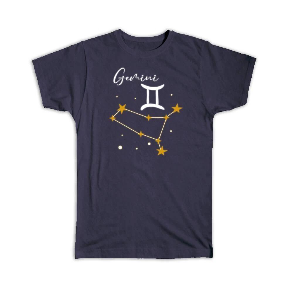 Gift T-Shirt : Gemini Constellation Zodiac Sign Astrology Horoscope Birthday 2XL