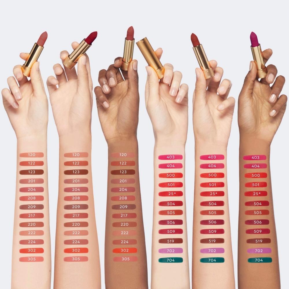 Gucci Velvet Matte Lipstick 0.12 Oz   3.4 G 509 Rosso Ancora Cranberry Scarlet