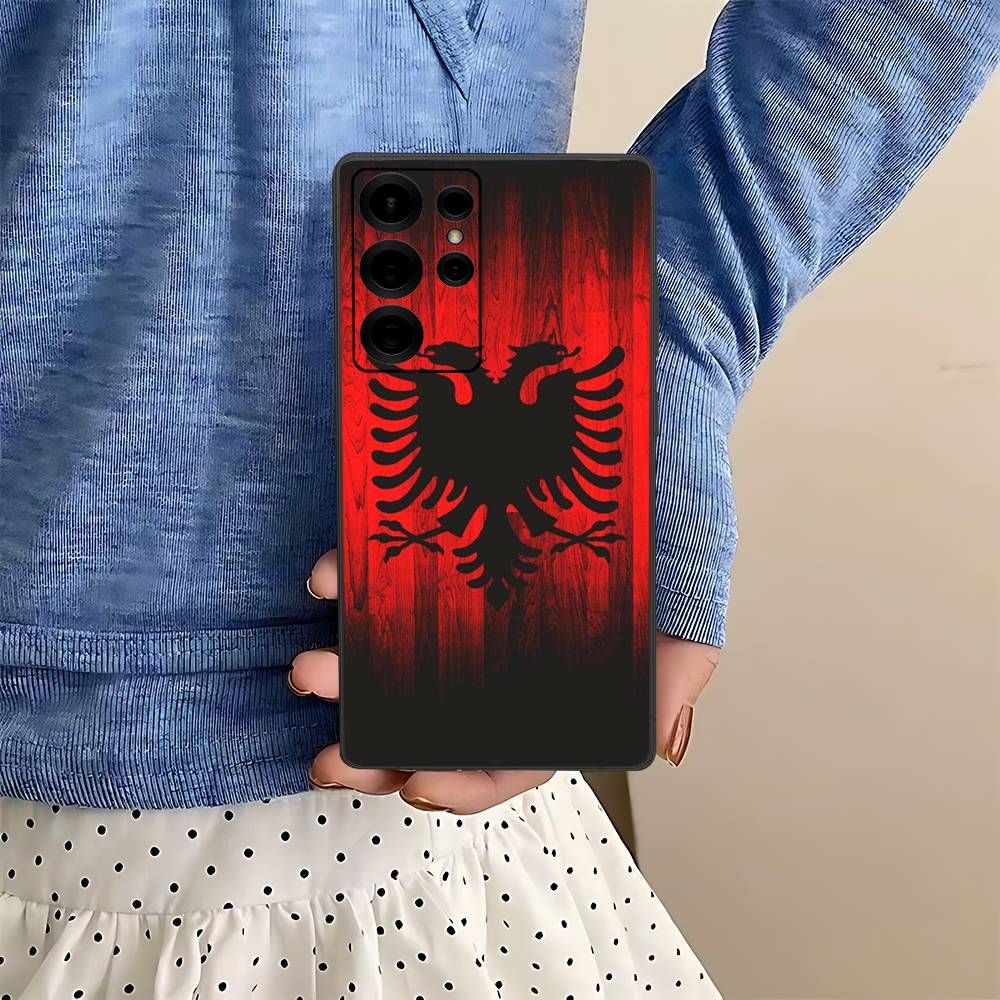 Albania Albanians Flag Phone Case For Samsung S 24 Fe 25 Ultra Plus 20 Lite 21 30 22 23 24 22 Ultra 5G Fundas