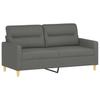 Vidaxl 2-Piece Lounge Set, Fabric Upholstered, Dark Grey
