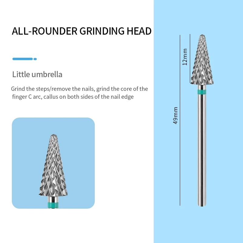 Professional Nail Drill Bits Tungsten Carbide Milling Gel Removal Cutters Set Tips Sander Heads Manicure Lathe Strawberries