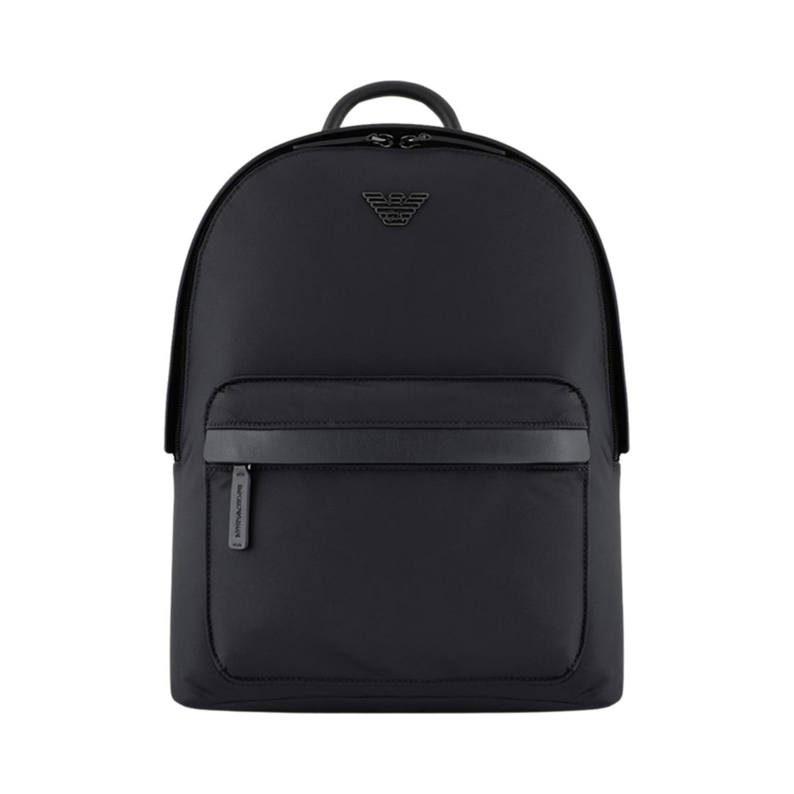 Emporio Armani Men's Black Logo Nylon Backpack Backpacks Em001804af13454uc001