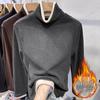 2024 German Velvet High Neck Fake Two-Piece Slimming Long Sleeve Women's Top for Autumn/Winter