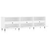 TV Cabinet, White, 150X30X44.5 Cm, Wood-Based Material