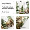 Safari Forest Animal Wall Stickers Deer Squirrel Bear Pine Tree Wallpaper for Kids Room Bedroom Nursery Decor