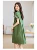 Women's Summer Cotton-Linen Dress: Petite, Slimming, Loose-Fit for Middle-Aged Moms