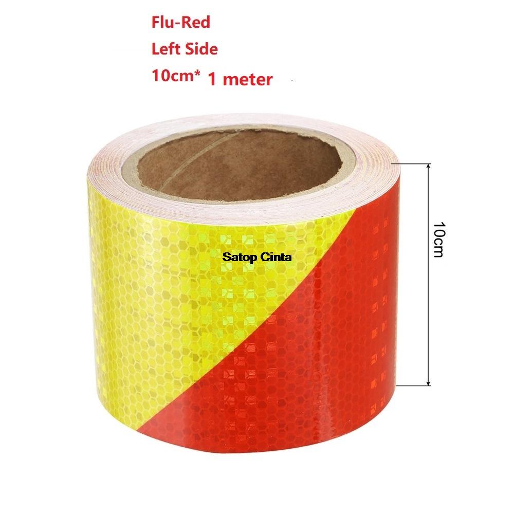 10cm*1m DIY Twill Reflective Car Stickers Waterproof PVC Honeycomb Adhesive Reflectors Tape Warning Safety Strips For Motrocycle