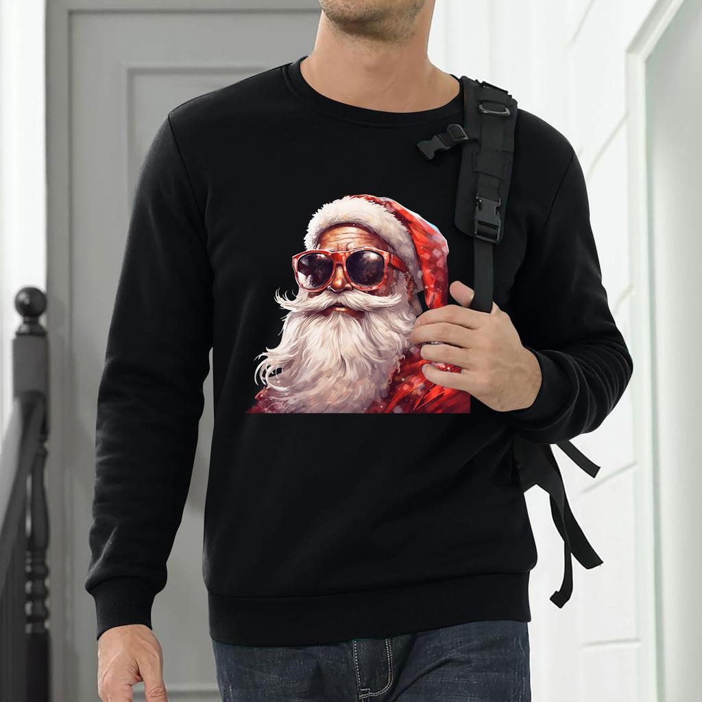 Men Sweatshirt Christmas Shirt Long Sleeve Funny Holdiay Crewneck Xmas Tops