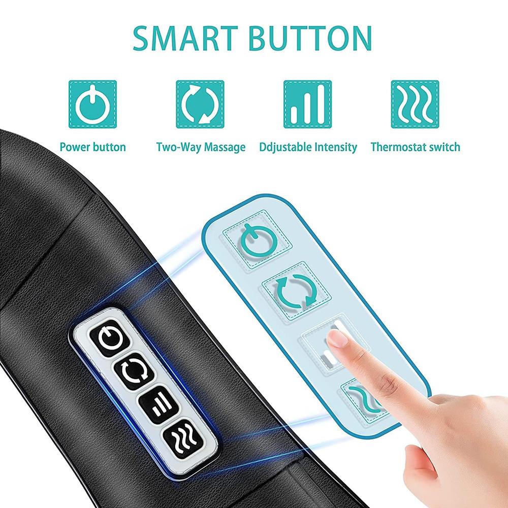 Back And Neck Massager, Back Massager Deep Tissue Kneading Massager Neck And Shoulder Massager With Heat