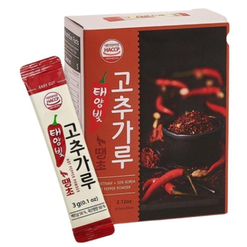 Taeyangbit Cheongyang Hot Chili Powder Stick Korean Spicy Pepper Seasoning 20P 60g 1ea