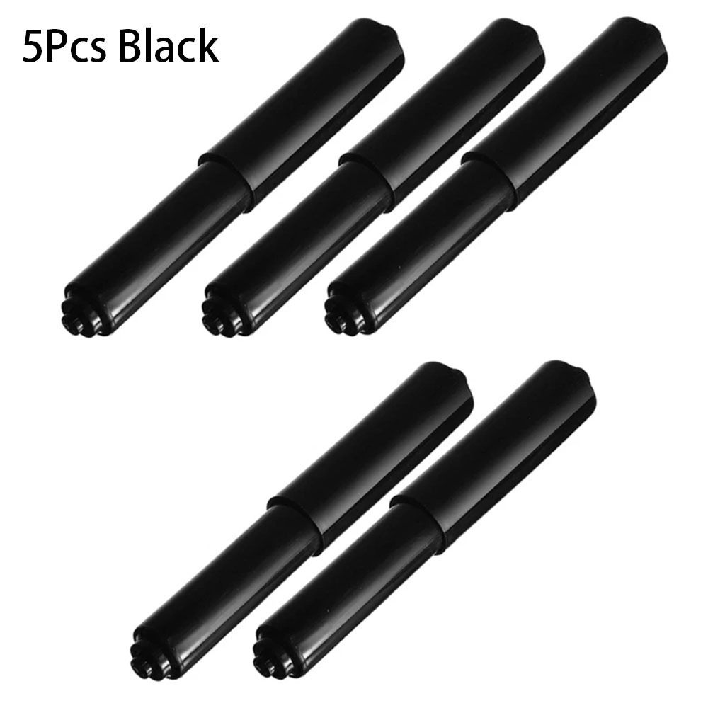 

5 шт. пластиковый рычаг держатель туалетной бумаги вставка пружина аксессуар для ванной туалетной бумаги шпиндели выдвижной белый вал рулона бумаги чёрный