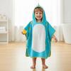 Warm Single Layer Bath Towel Cartoon Soft Girls Hooded Bathrobe Swim Towel Shower Cloak Children Dinosaur Bathrobe Bath
