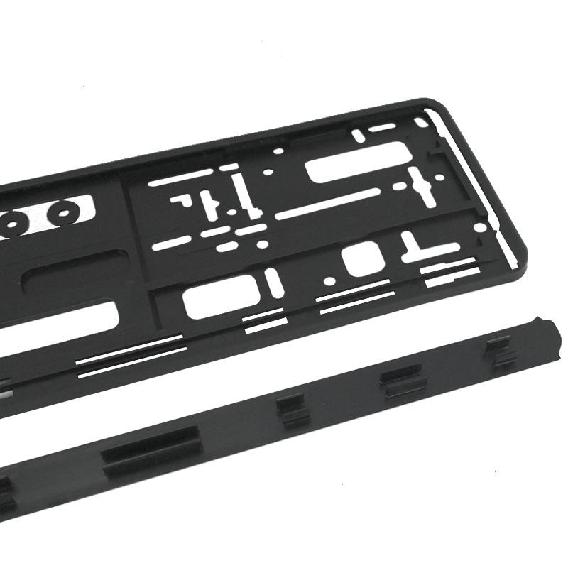 European License Plate Frame ABS- Plastic Material Black European License Plate Cover Effect Number Plate Surrounds Holder Frame