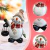 Solar Garden Snowman Statue Christmas Light Lamp Versatile Landscape Sculpture