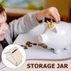 SEWACC Unpainted Wooden DIY Piggy Bank Set of Assembly Craft Handmade Kit for Kids to Cute Wooden Coin Birthday Kids Room Natural DIY Christmas 5,
