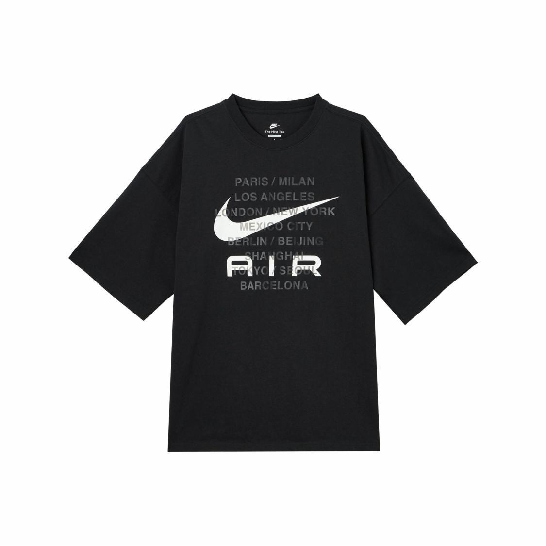 Nike Men s Retro Crewneck T-Shirt with Letter Print, Black M