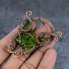 Peridot Handmade Copper Wire Wrap Jewelry Pendant 2.76" O3B73