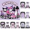 Kuromi Schülerrucksack-Set mit Federmäppchen und Umhängetasche
