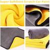 10Pcs Soft Car Microfiber Cleaning Towels Double Layer Drying Towel Car Care Cloth Detailing Washing Towels Car Cleaning Tools