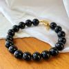 Dubbele Zwarte Natuurlijke Agate Armband Is Eenvoudig En Sfeervol, Niche Ontwerp, Kralen, High-End Sfeer
