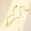 High-quality Hypoallergenic Lucky Gourd Anklet for Women, Gold Twisted Thin Chain, Chinese-style, Symbolizes Wealth and Fortune, Versatile Design