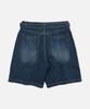 FRIZMWORKS Lyocell Belted Denim Shorts _ Mid Blue