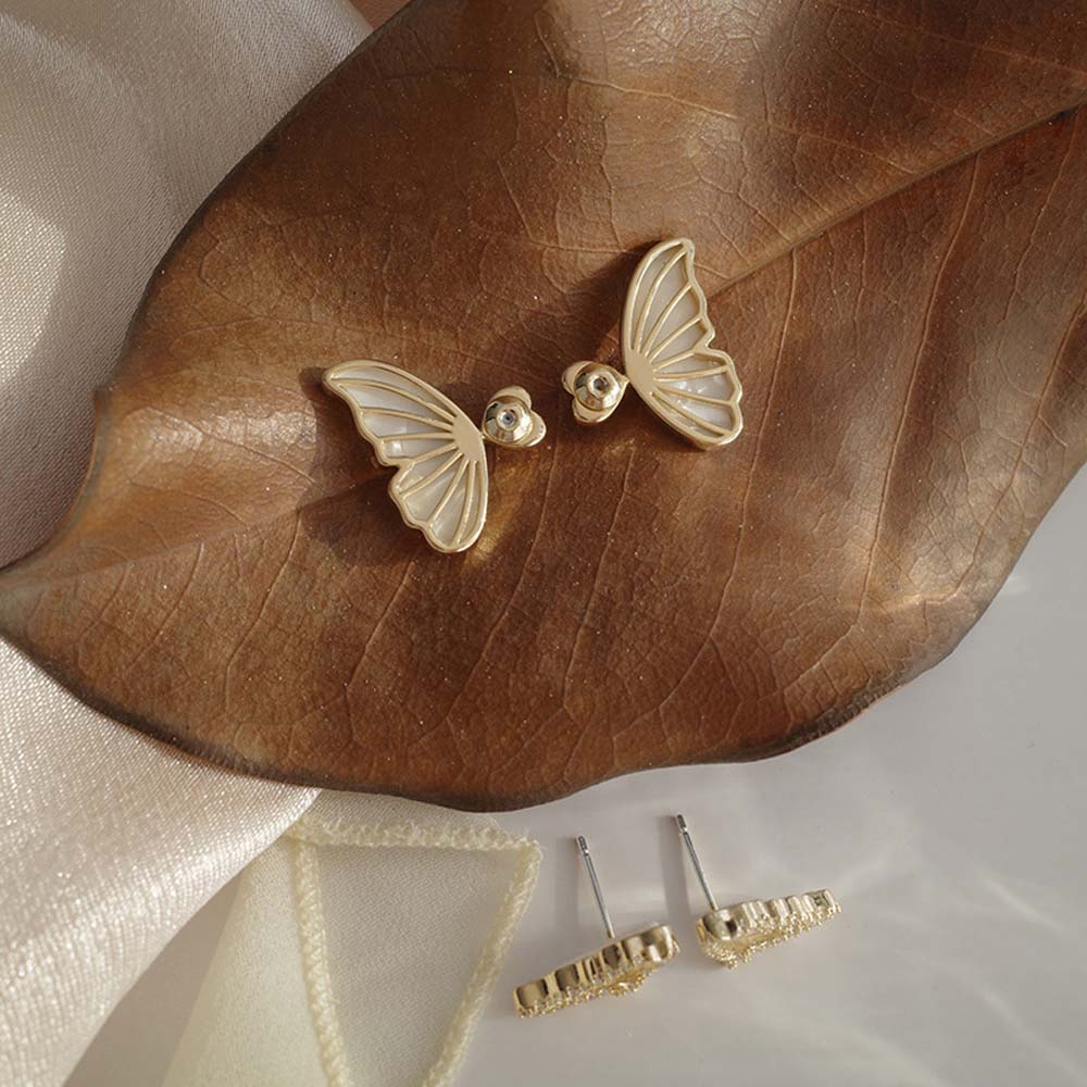 

Temperament Simple Women Korean Butterfly Earrings Diamond Fashion Jewelry Stud Earrings золотой