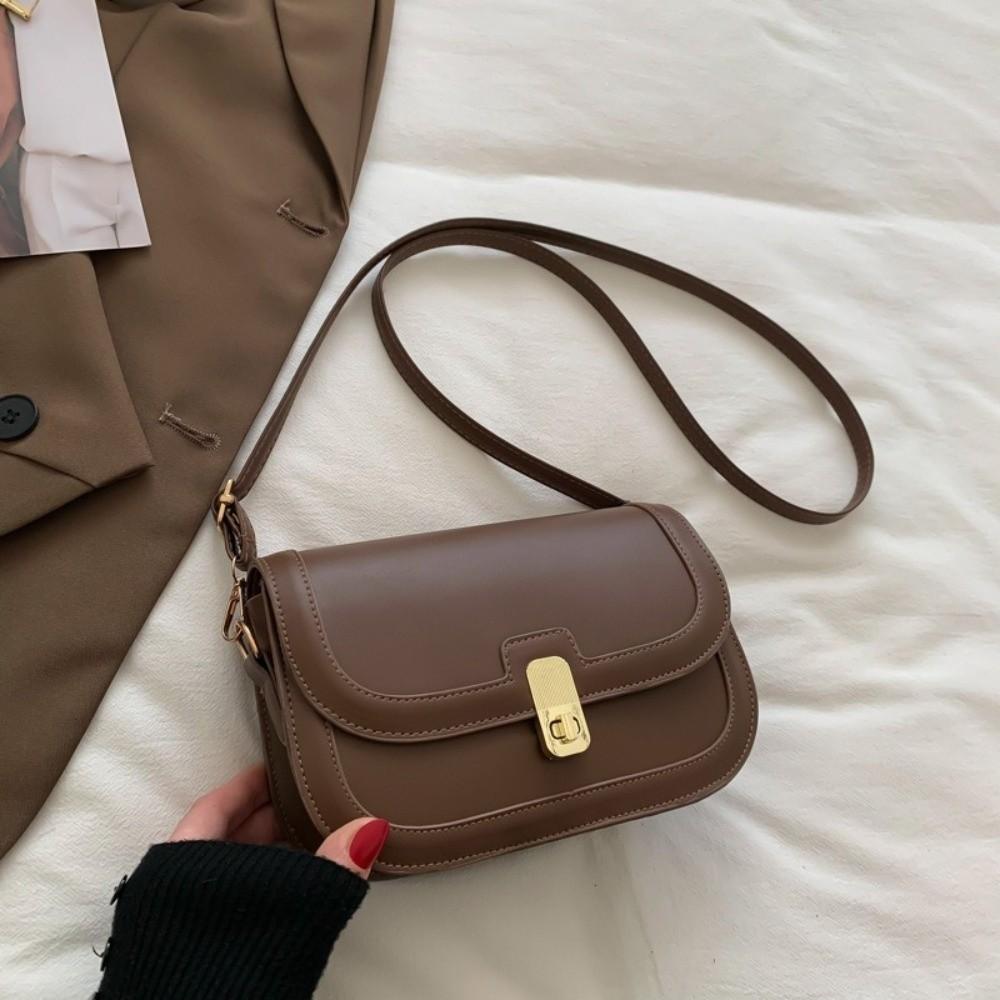 Korean Style PU Leather Shoulder Bag Square Women Underarm Bag Simple Crossbody Bag  Outdoor