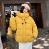 2025 new women's short loose bread clothes cotton clothes winter fashion hooded thickened cotton clothes warm jacket