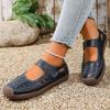 Summer Handmade Vintage Hollow-out Sandals for Women, Soft-soled Mother's Shoes, Velcro Casual Women's Shoes