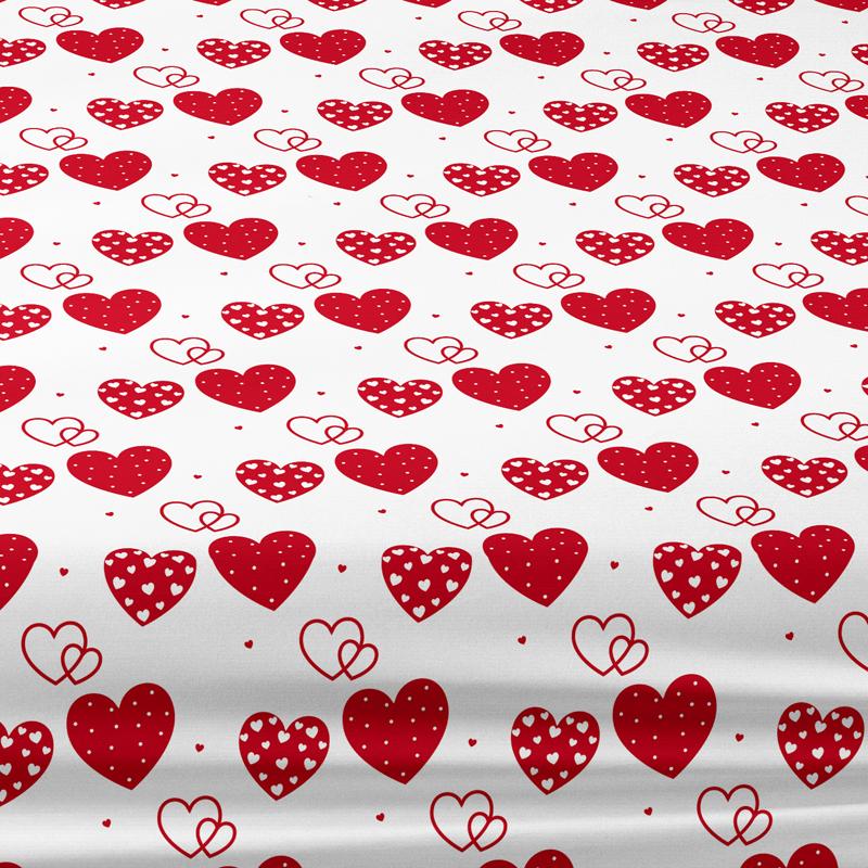 1 Simple Modern Heart-Shaped Pattern Frosted Bedsheet, Bedroom Printed Bedspread, Bedding (Excluding Pillowcases)