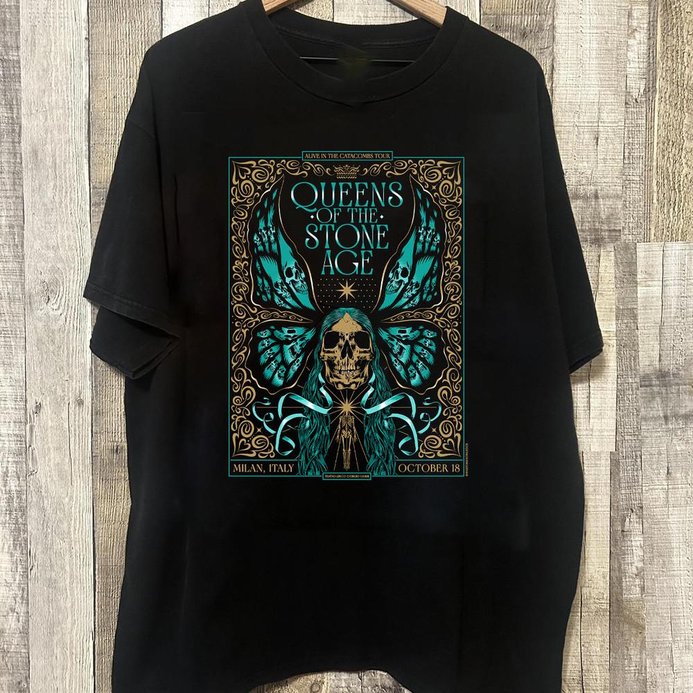 

NEW! Queen Of The Stone Age Black Cotton Shirt FUll size S-5XL H244 Unisex T-Shirt XXXXL