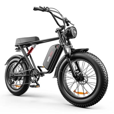 20" 1000W EMOKO C91 Off-Road Electric Bicycle with Bench Seat, Full Suspension, Disc Brakes City E-Bike for Daily Commuter & Outdoor Use