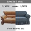 Printed Sofa Cover Stretch Couch Covers Patterned Slipcovers With Skirt Washable Spandex Furniture Protector For Living Room