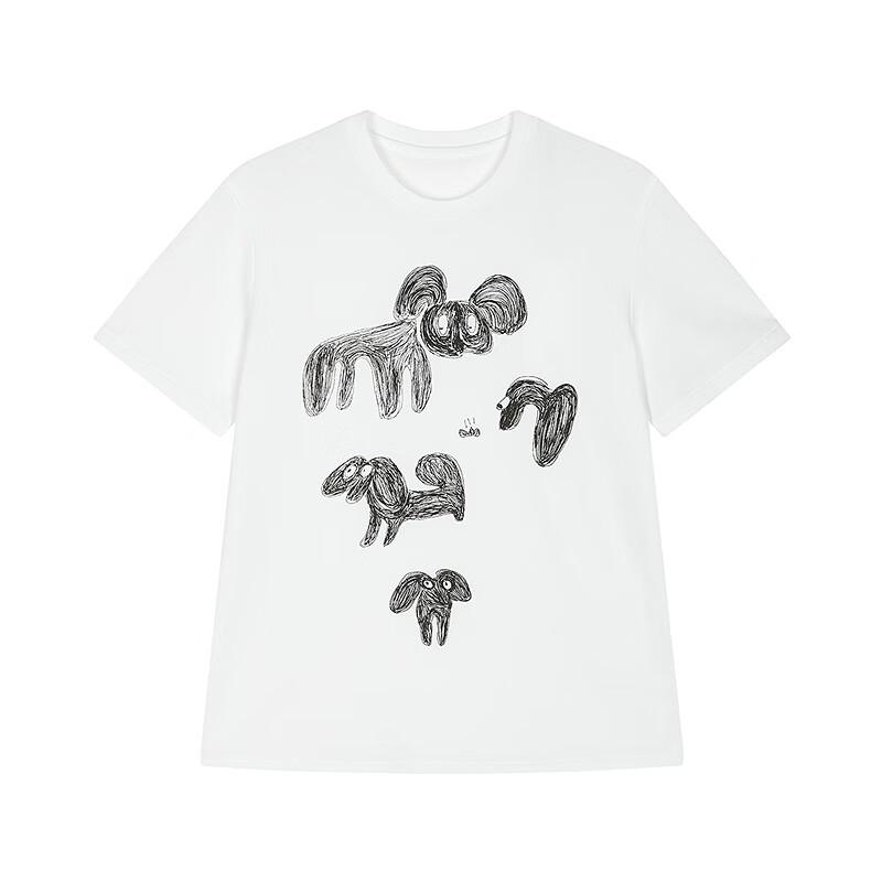 JNBY 25 Autumn Animal Graphic Cotton Blend T-Shirt