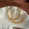 Coarse large earrings plated with European and American exaggerated and simple earrings, circle earrings, new trendy and fashionable plain ring