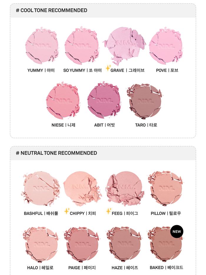 NAMING Fluffy Powder Blush 3.2g (23 Colors)