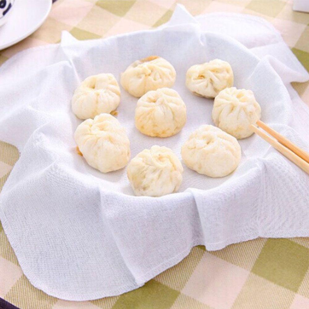 Steamer Liners Non-stick for Dumplings,Buns Steamer Cloth Steamer Mat Steaming Tools Cotton Gauze