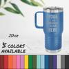 Personalized 20oz Insulated Stainless Steel Travel Mug Double Wall 304 Car Cup Portable Outdoor Tumbler Screw Lid Commute Gift