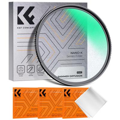 Concept 49mm Shimmer Diffusion Filter Soft Filter Coating Soft Imaging Ideal for Portrait Photography 1 Cleaning Cloth Included K&F 18-Layer
