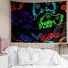 Tapestry z nadrukiem kontrolera do gier, Tło, Łatwy montaż, Idealne do sypialni, biura i salonu, z estetycznym wystrojem ściennym.