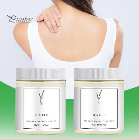 Magnesium Body Butter Cream for Neuropathy Relief 114g Shea Butter Moisturizer for Dry Skin Calming Smoothing Body Cream