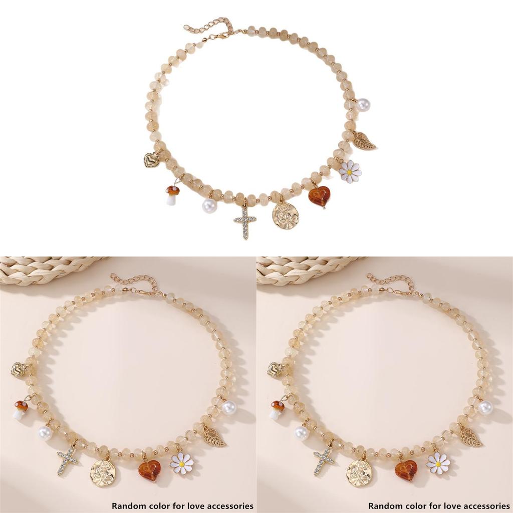 Bohemian Style Necklace With Heart Pendant And Geometric Zinc Alloy For Women