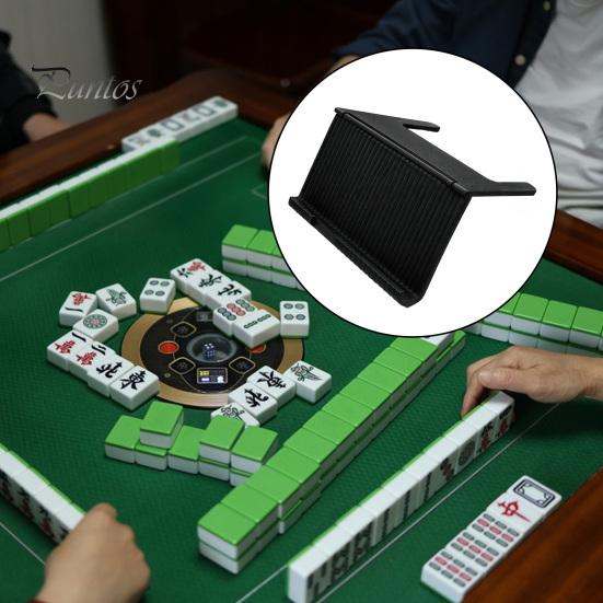 Mahjong Card Storage Rack Holder for Table, Under-Mat Slide-in Stand, 3D Printed Angled Viewing Display American Low Profile