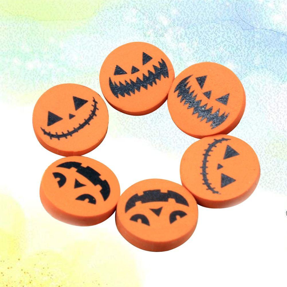 School Without Leaving Any Trace Pumpkin Eraser Correction Supplies Pencil Rubber Halloween Eraser