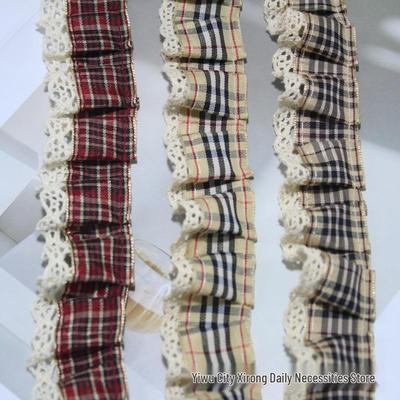 Bordo in Pizzo Pieghettato a Doppio Strato per Abbigliamento & Accessori Fai-da-Te