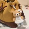 Cute Bear Plush Keychain Charm - Cartoon Doll Couple Gift