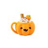 3D Printed Ghost Ice Cream Keychain Fidget Clicker Stress Relief Pendant Funny Halloween Accessory for Backpack Gift