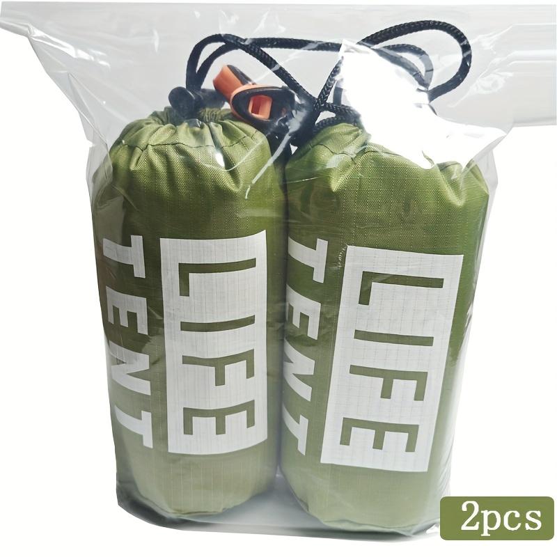 1-person emergency survival shelter tent - lightweight, compact and portable, equipped with safety posts, high visibility, insta